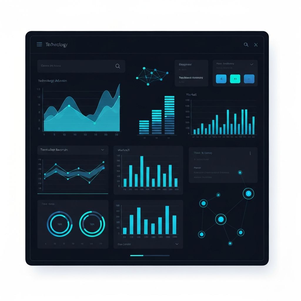 Technographix Dashboard showing technology adoption analytics